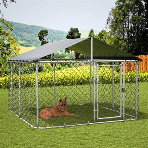 outdoor metal pet enclosure|galvanized dog kennels for sale.